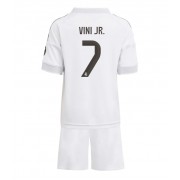 Real Madrid Vinicius Junior #7 Hjemme Trøje Børn 2025-26 Kortærmet (+ Korte bukser)